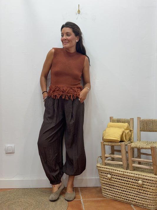 Pantalón Bombacho Marrón