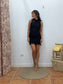 Vestido Negro Flecos
