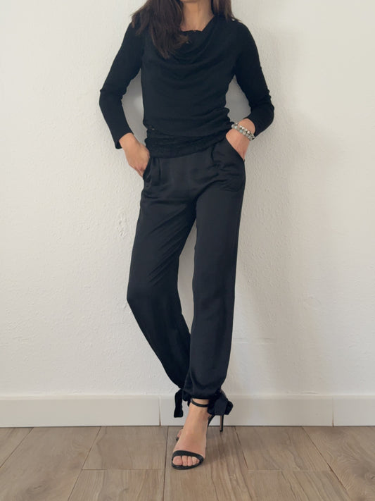 Pantalón Negro lazada