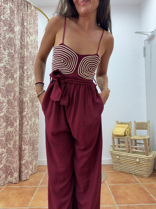 Mono Bordados granate