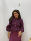 Camisa Burdeos Nido de Abeja