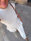 Top Beige Flecos